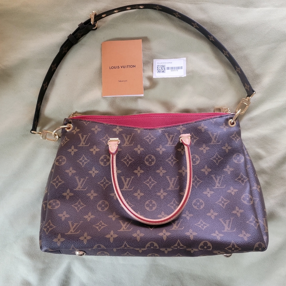 Limited edition brown Louis Vuitton Pallas MNG Cerise series
